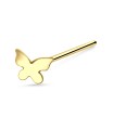 Big Butterfly Silver Straight Nose Stud NSKA-130F